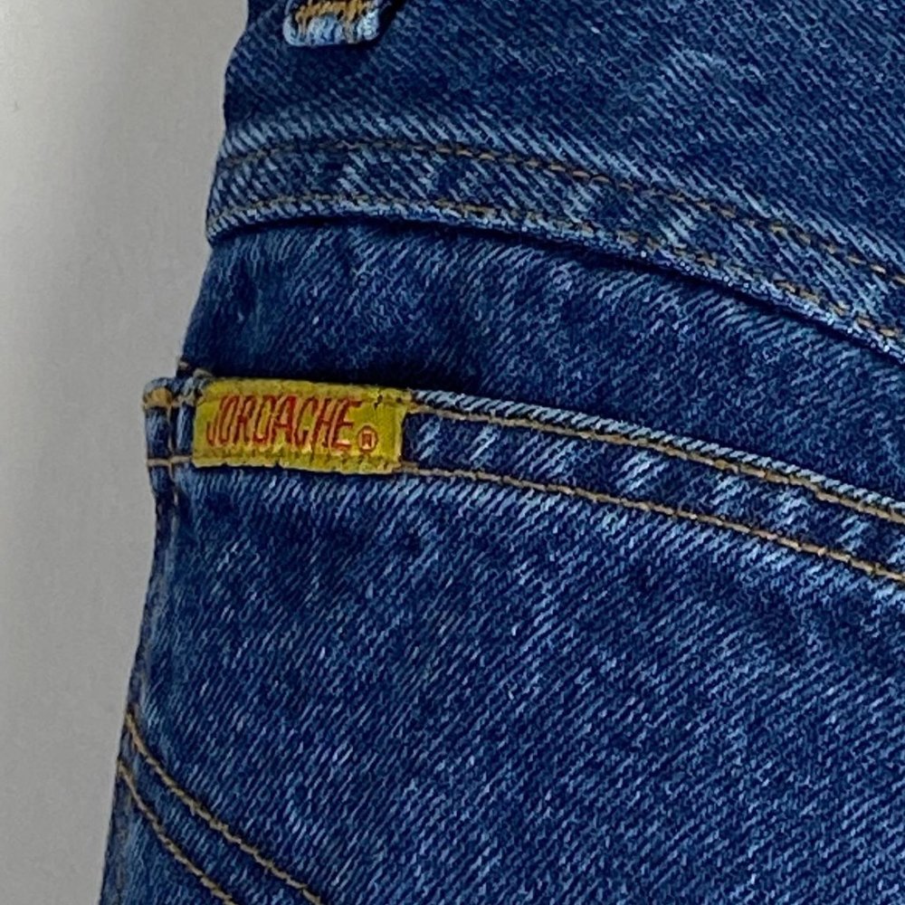 Vintage Jordache Basics Jeans 100% Cotton Blue Denim High Waist Mom Women Sz 7/8 - Picture 7 of 13